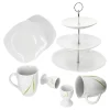 Null 7tlg. Etageren Frühstück Lilli Aviva – 1x 24302284, 2x Eierbecher Aviva, 2x Becher Aviva & 2x Kuchenteller Lilli 23